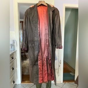 Vintage women’s full length leather coat